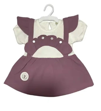 Printed Cotton Frock for Baby Girls – Short Sleeves (6–12 Months)