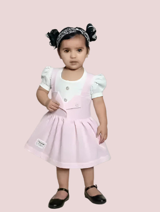 Printed Cotton Frock for Baby Girls – Short Sleeves (12-15 Months)