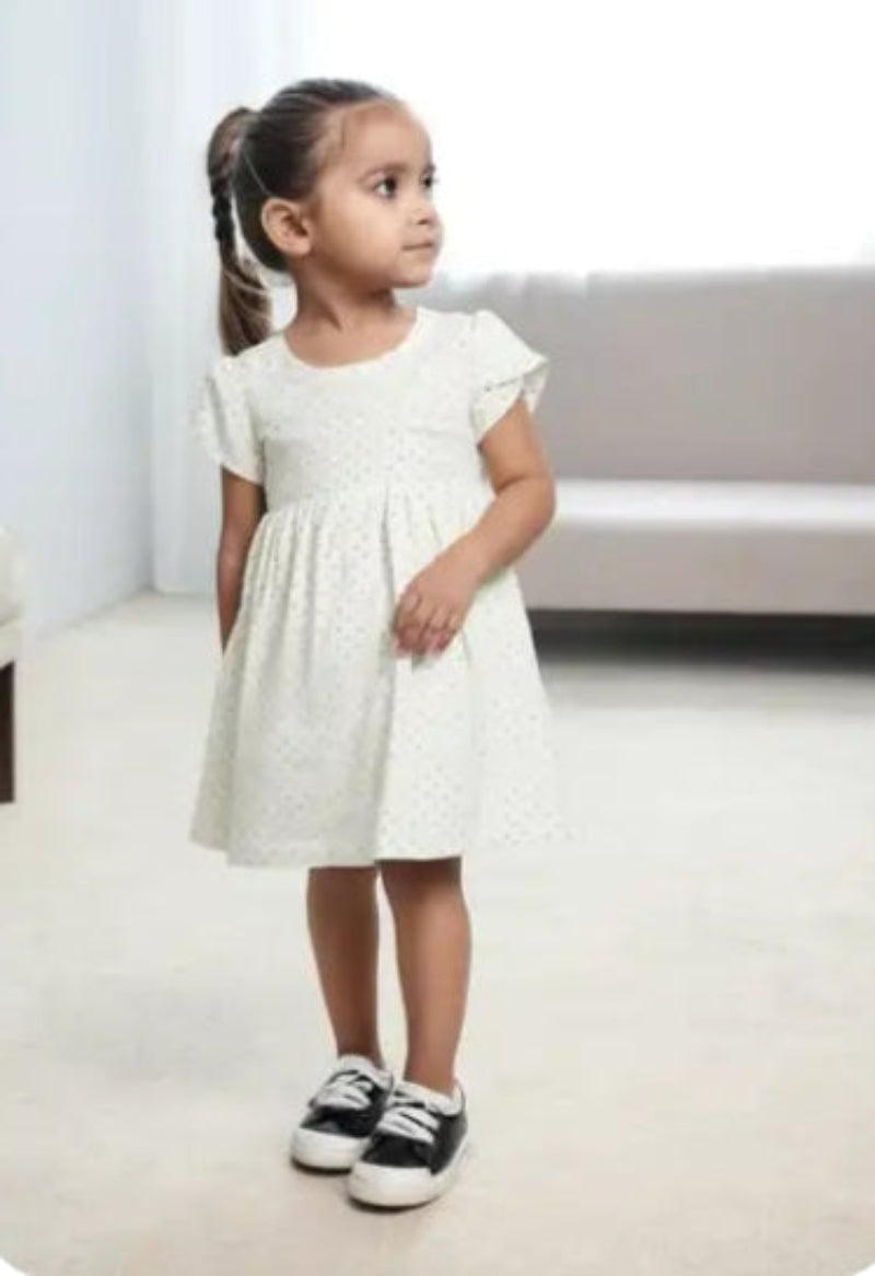 Printed Cotton Frock – Short Sleeves, 2–3 Years
