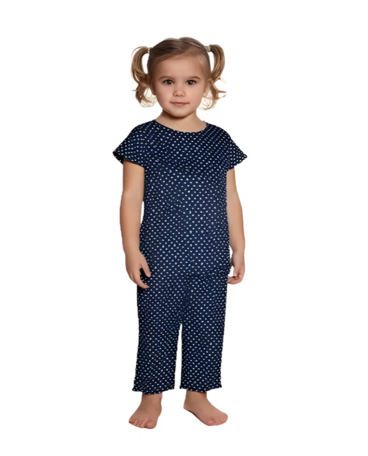 Kids' Cotton Pajama Set – Printed, Short Sleeves (4–5 Years)