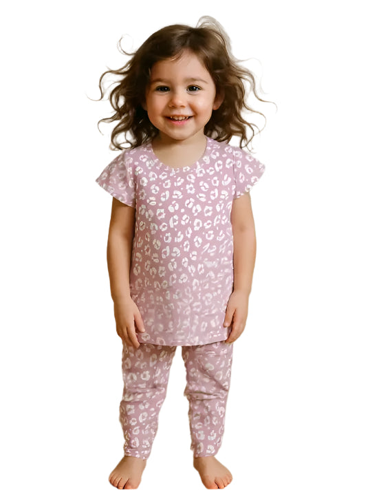 Kids' Cotton Pajama Set – Printed, Short Sleeves (4–5 Years)