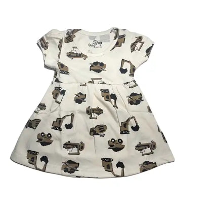 Girls’ Printed Cotton Frock – Short Sleeves, 2–3 Years