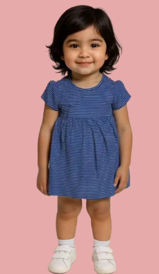 Printed Cotton Frock – Short Sleeves, 12–15 Months