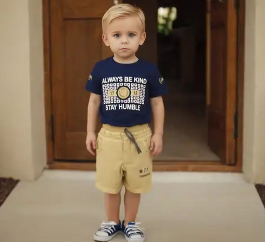Boys Half Sleeve Printed Tshirt with shorts