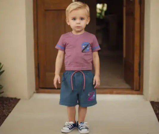 Boys Half Sleeve Tshirt With Shorts